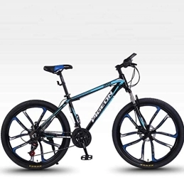 G.Z Bike G.Z Adult Mountain Bikes, Aluminum Alloy Light Bikes, Variable Speed Bikes, High Carbon Steel 26 Inch Road Bikes, black blue, 24 speed