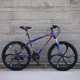 G.Z Bike G.Z Mountain Bike, Carbon Steel Mountain Bike with Dual Disc Brakes, 21-27 Speed Option, 24-26 Inch Wheel Bike, Adult Bicycle Blue, B, 24 inch 21 speed