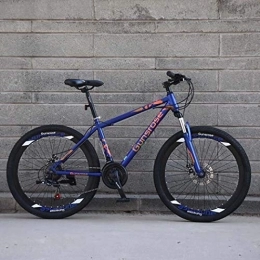 G.Z Bike G.Z Mountain Bike, Carbon Steel Mountain Bike with Dual Disc Brakes, 21-27 Speed Option, 24-26 Inch Wheel Bike, Adult Bicycle Blue, D, 24 inch 21 speed