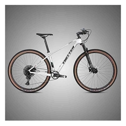 GAOTTINGSD Bike GAOTTINGSD Adult Mountain Bike Bicycle MTB Adult Mountain Bike Competition Variable Speed Road Bicycles For Men And Women Double Disc Brake Carbon Frame (Color : Silver, Size : 29 * 19IN)
