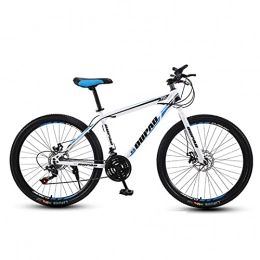 GAOXQ Mountain Bike GAOXQ 27.5 Wheels Mountain Bike Dual Disc Brakes 21 Speed Mens Bicycle Front Suspension MTB White Blue