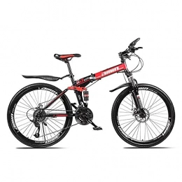GAOXQ Bike GAOXQ Adult Mountain Bike, 21 / 24 / 27 / 30 Speeds, 26“, Unisex MTB for Adult / Youth，Dual Disc Brake and High Carbon Steel Frame, Multiple Configurations / Choices / Colors Spoke wheel-21