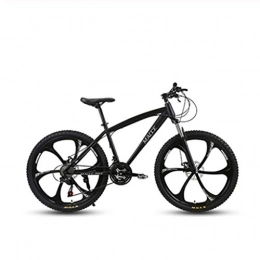Gaoyanhang Bike Gaoyanhang 26 Inch Mountain Bicycle 21 / 24 / 27 Speed Double Disc Brake Students One-Wheel Variable Speed Bicycle (Color : Black, Size : 24S)