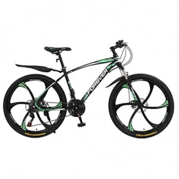 GASLIKE Mountain Bike GASLIKE Adult 26 Inch Mountain Bike, Double Disc Brake City Road Bicycle, Trail High-Carbon Steel Snow Bikes, Mens Variable Speed Mountain Bicycles, C, 21 speed