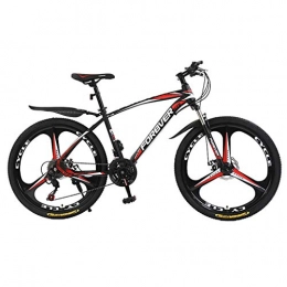 GASLIKE Bike GASLIKE Adult Mountain Bike, Double Disc Brake City Road Bicycle, Trail High-Carbon Steel Snow Bikes, 24 Inch Mens / Womens Variable Speed Mountain Bicycles, A, 27 speed