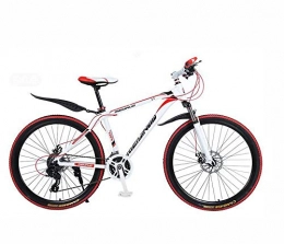 GASLIKE Bike GASLIKE Hardtail Mountain Bike Bicycle, PVC And All Aluminum Pedals, High Carbon Steel And Aluminum Alloy Frame, Double Disc Brake, 26 Inch Wheels, A, 27 speed