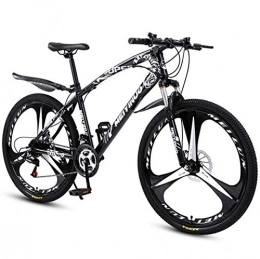 GASLIKE Mountain Bike GASLIKE Mountain Bike Bicycle for Adult, High-Carbon Steel Frame, All Terrain Hardtail Mountain Bikes, Black, 26 inch 24 speed