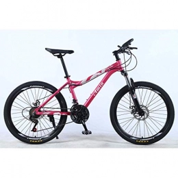 GFF Mountain Bike GFF 24 Inch 24-Speed Mountain Bike for Adult, Lightweight Aluminum Alloy Full Frame, Wheel Front Suspension Female Off-Road Student Shifting Adult Bicycle, Disc Brake