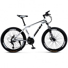 GJNWRQCY Mountain Bike GJNWRQCY Country Mountain Bike 26 Inch with Double Disc Brake, Adult MTB, Hardtail Bicycle with Adjustable Seat, Thickened Carbon Steel Frame, Spoke Wheel, White, 30 speed