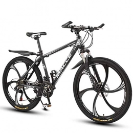 GL SUIT Mountain Bike GL SUIT 24-Speed Mountain Bike Bicycle for Adult Unisex, Dual Disc Brakes Lightweight Carbon Steel Frame Shock-Absorbing Front Fork Hard Tail Dirt Bike, Black, 24 inches