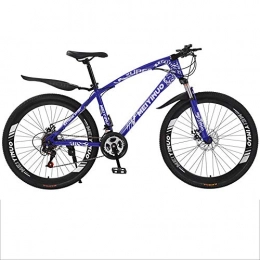 Gnohnay Mountain Bike Gnohnay Mountain Bike, 26inch Double Disc Brake Suspension Fork Anti-Slip, Off-Road Variable Speed Racing Bikes for Men and Women, blue, 27 speed