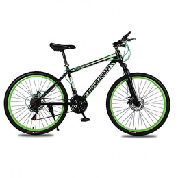 Gnohnay Mountain Bike Gnohnay Mountain Bike Flying Lightweight 26-Inch 21-Speed Shock-Absorbing Dual Disc Brake Mens Adult Student Bicycle Mountain Bikes Bicycles Alloy Stronger Frame Disc Brake, Green