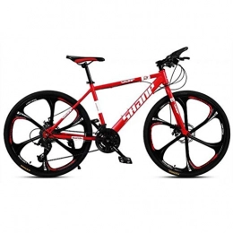 GOLDGOD Mountain Bike GOLDGOD 26 Inches Folding Mountain Bike, Mtb Bicycle with Dual Disc Brake And Adjustable Seat Hardtail Mountain Bicycle High-Carbon Steel Frame, Red, 30 speed