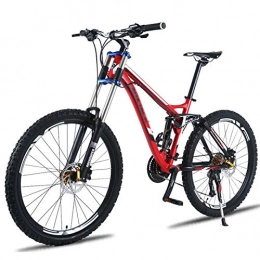GQFGYYL-QD Bike GQFGYYL-QD Mountain Bike with Adjustable Seat and Shock Absorption, Oil Dish Brakes Mountain Bicycle 26 Inches Wheels 27 Speed, for Adults Outdoor Riding, Red