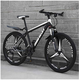 GQQ Bike GQQ 26 inch Mountain Bike Disc Brakes Hardtail MTB, Variable Speed Bicycle Hybrid Bike Men Bike Girls Bike, Full Suspension Mountain Bike, 27 Speed, Black Red 6 Spoke, 27 Speed