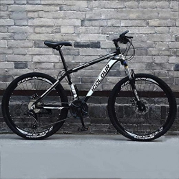 GQQ Bike GQQ 26-Inch Mountain Bikes, Double Disc Brake Variable Speed Bicycle, Men Women High-Carbon Steel All Terrain Alpine Bike, C, 21, C