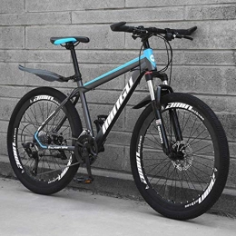 GQQ Bike GQQ 26Inch Men Mountain Bikes, High-Carbon Steel Hardtail Mountain Bike, Variable Speed Bicycle with Front Suspension Adjustable Seat, A, 30, D