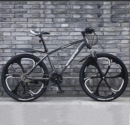 GQQ Bike GQQ Mountain Bike, 24 inch Mountain Bike for Adult, Lightweight High-Carbon Steel Frame, Front Suspension Disc Brake Bicycle, 21 Speed