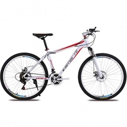 GQQ Mountain Bike GQQ Road Bicycle 24 inch Wheel City Road Bicycle Cycling, 27 Speed Hardtail Mountain Bikes for Adults, White Red