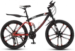 GQQ Bike GQQ Variable Speed Bicycle, Adult Soft Tail Mountain Bike, Highcarbon Steel Snow Bikes, Students Double Disc Brake City Bicycle, 24 inch Magnesium Alloy, C, 30 Speed, a