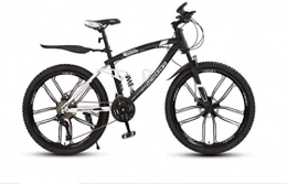 GQQ Bike GQQ Variable Speed Bicycle, Adult Soft Tail Mountain Bike, Highcarbon Steel Snow Bikes, Students Double Disc Brake City Bicycle, 24 inch Magnesium Alloy, C, 30 Speed, C, 30 Speed
