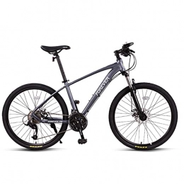 Great Mountain Bike GREAT 26-Inch Mountain Bike, 27 Speed Outdoor Sports Bicycle Double Disc Brake Aluminum Alloy Full Suspension Commuter Bike For Adult Teen Students(Color:Gray)