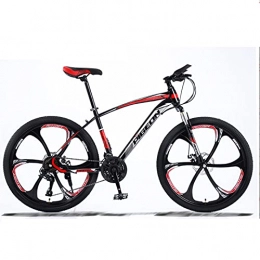 Great Mountain Bike GREAT 26 Inches 21 Speed Mountain Bikes, Student Bicycle Double Disc Brake 6 Spokes Wheels Road Bike High-carbon Steel Frame Comfortable Soft Cushion(Color:C)