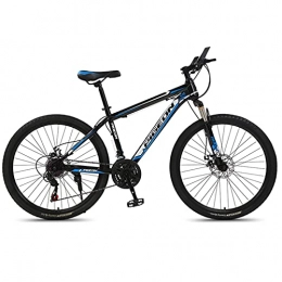 Great Mountain Bike GREAT 26” Mens Mountain Bike, 21Speed Bicycle High Carbon Steel Frame Commuter Bike Double Disc Brake Road Bike For Teenager Student Bicycle(Color:Blue)