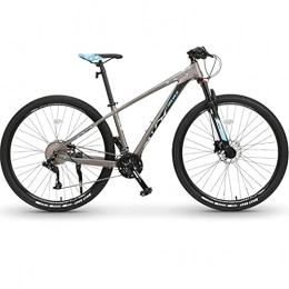 Great Bike GREAT Adult Mountain Bike, 26 / 29-Inch Wheels Mens / Womens 17-Inch Alloy Frame Student Bicycle 33 Speed Full Suspension Bike Comfortable Cushion Road Bikes(Size:33 speed, Color:Gray 26 inches)