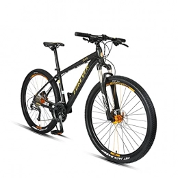 Great Bike GREAT Mountain Bikes 27.5 Inches Muti Spoke Wheels 27 Speed Dual Disc Brake Bicycle Aluminum Alloy Frame Road Bike Lockable Suspension Fork(Color:Yellow)