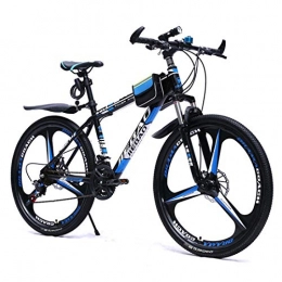 GRXXX Mountain Bike GRXXX Mountain Bike Shifting Bicycle Spoke Wheel one Wheel Double Disc Brake 26 inch, Blue-26 inches