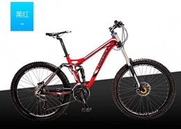 GUIO Mountain Bike GUIO Hydraulic Disc brakes new cycling mountain bike 26er mountain bicycle man&woman bike, 27 gear red color, 26 * 17(165-175cm)