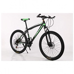 GUOCAO Mountain Bike GUOCAO Outdoor sports Mountain Bikes Bicycles 2130 Speeds Shimano HighCarbon Steel Frame Dual Disc Brake Outdoor (Color : Green, Size : 24 Speed)
