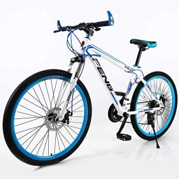 GuoEY Mountain Bike GuoEY Carbon Steel 21 Speed Mountain Bike For New Model Mtb Bicycle With Dual Disc Brake, Aluminum Alloy Double Mountain Bike 24 / 26 Inch Men And Women Bicycle, White