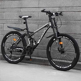 GWFVA Bike GWFVA Bicycle, 26 Inch High Carbon Steel Off-Road Bike, Full Suspension Bikes, Dual Disc Brake Men's Womens Soft Tail Mountain Bike