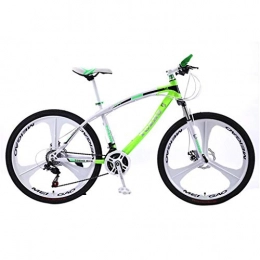 GXQZCL-1 Mountain Bike GXQZCL-1 26inch Mountain Bike, Carbon Steel Frame Hard-tail Bicycles, Double Disc Brake and Front Suspension, 21 / 24 / 27 Speed MTB Bike (Color : Green, Size : 24 Speed)