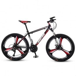 GXQZCL-1 Mountain Bike GXQZCL-1 26inch Mountain Bike, Hardtail Mountain Bicycles, Double Disc Brake and Front Suspension, 26inch Wheel, Carbon Steel Frame MTB Bike (Color : Black+Red, Size : 27-speed)