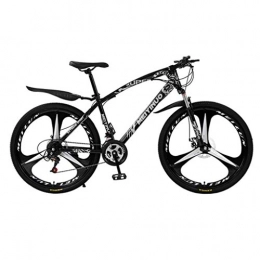 GXQZCL-1 Mountain Bike GXQZCL-1 Mountain Bike, 26inch Wheel Carbon Steel Frame Bicycles, Double Disc Brake and Shockproof Front Fork MTB Bike (Color : Black, Size : 27-speed)