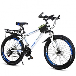 GXQZCL-1 Mountain Bike GXQZCL-1 Mountain Bike, 26inch Wheel Carbon Steel Frame Mountain Bicycles, Double Disc Brake and Front Fork MTB Bike (Color : White)