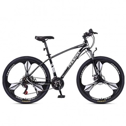 GXQZCL-1 Mountain Bike GXQZCL-1 Mountain Bike / Bicycles, Carbon Steel Frame, Dual Disc Brake and Front Suspension and, 26inch / 27inch Spoke Wheels, 24 Speed MTB Bike (Color : Black+Silver, Size : 26inch)