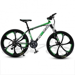 GXQZCL-1 Mountain Bike GXQZCL-1 Mountain Bike / Bicycles, Carbon Steel Frame, Front Suspension and Dual Disc Brake, 26inch Mag Wheels MTB Bike (Color : Black+Green, Size : 21 Speed)