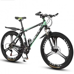 GXQZCL-1 Bike GXQZCL-1 Mountain Bikes, 26" Hardtail Bicycles with Dual Disc Brake and Front Suspension, 21 / 24 / 27 speeds, Carbon Steel Frame MTB Bike (Color : Green, Size : 24 Speed)