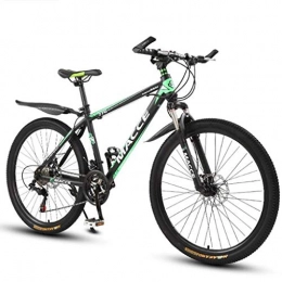 GXQZCL-1 Bike GXQZCL-1 Mountain Bikes, 26" Mountain Bicycles, with Dual Disc Brake and Front Suspension, Carbon Steel Frame, 21 Speed, 24 Speed, 27 Speed MTB Bike (Color : Green, Size : 21 Speed)