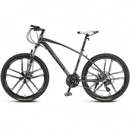 HAOYF Mountain Bike HAOYF 27.5 Inch Outroad Mountain Bike for Adults, Outdoor Riding Bicycle 21-30 Speed 10 Spoke Rims Double Disc Brakes Suspension Fork All Terrain MTB, Gray, 27.5 Inch 24 Speed