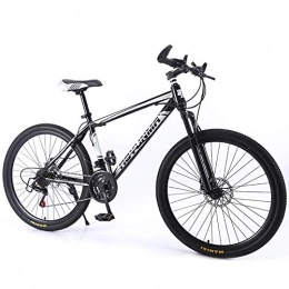 HAOYF Bike HAOYF Country Mountain Bike, 26 Inch Double Disc Brake, Country Gear Shift Bicycle, Adult MTB with Adjustable Seat, Full Suspension Mens Mountain Bike, Black, 27 Speed