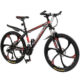 HAOYF Mountain Bike HAOYF Mountain Bike 24 / 26 Inch Bicycle Adult, 21 / 24 / 27 / 30 Speed Student Outdoors Sport Cycling Road Bikes Exercise Bikes Hardtail Mountain Bikes with Disc Brakes, Red, 26 Inch 27 Speed