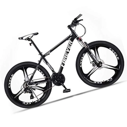 M-TOP Bike Hardtail Mountain Bike for Men and Women, Fork Suspension Gravel Road Bike with Disc Brakes, 3 Spoke Wheel Carbon Steel MTB, Black, 27 Speed 27.5 Inch