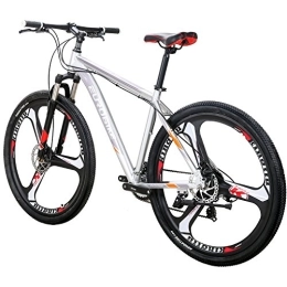 EUROBIKE Mountain Bike Hardtail Mountain Bikes, 29-Inch Wheels, Lightweight 21 speeds Mountain Bikes Bicycles Strong Aluminum alloy Frame with Disc brake X9 Bike (silver-K)