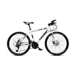 Hardworking person-ZHL Mountain Bike Hardworking person-ZHL Mountain Bikes, Variable Speed Bike, Lightweight Aluminum Full Suspension Frame, Shock Dual Disc Brakes Student Bicycle, 24 / 26 Inch, for AdultsWhite-30 Speed
