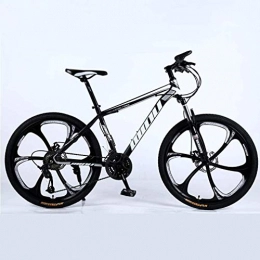 HCMNME Mountain Bike HCMNME durable bicycle Adult Mountain Bike, Beach Snowmobile Bicycle, Double Disc Brake Bikes, 26 Inch Aluminum Alloy Wheels Bicycles, Man Woman General Purpose Alloy frame with Disc Brakes